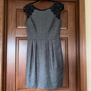 Eliza J Grey Embellished Cap Sleeve Dress